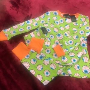 SPOOKED BABY Pajamas Green/Orange/Blue 2 T